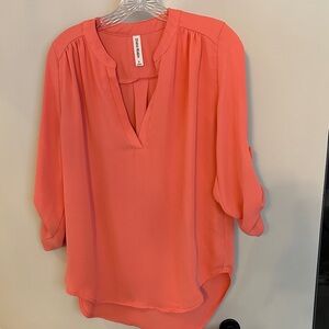 Zara Vibrant Coral Blouse